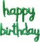 Happy Birthday Balloons Banner – Reusable Green Mylar Foil Letter Balloons for Birthday Party Decorations Supplies (Green)